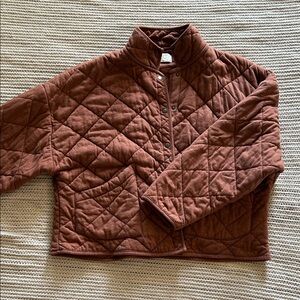 Z Supply Quilted Brown Soft Puffer Jacket